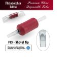 Eddie's 13 Flat Shovel Tip Disposable Tube - 1.25" Soft Red Grip