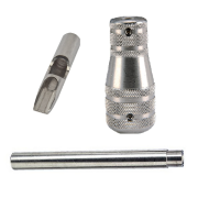 Stainless Steel 8-9 Flat-Shovel Tip, Tube and 1-3/4" Taper Grip