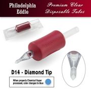 Eddie's 14 Diamond Tip Disposable Tube - 1" Soft Red Grip
