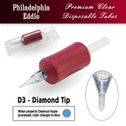 Eddie's 3 Diamond Tip Disposable Tube - 1.25" Soft Red Grip