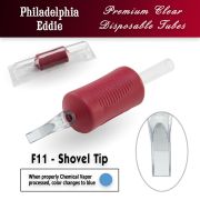 Eddie's 11 Shovel Flat Tip Disposable Tube - 1" Soft Red Grip