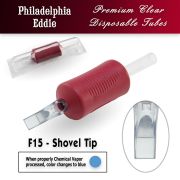 Eddie's 15 Flat Shovel Tip Disposable Tube - 1" Soft Red Grip