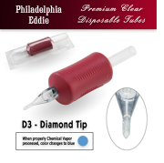 Eddie's 3 Diamond Tip Disposable Tube - 1.25" Soft Red Grip