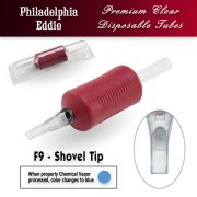 Eddie's 9 Flat Shovel Tip Disposable Tube - 1.25" Soft Red Grip