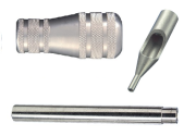 Stainless Steel 4-8 Round Tip, Tube and 1-3/4" Taper Grip