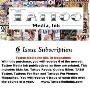 6 Issues of Tattoo Revue, Skin Art and Outlaw Biker
