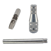 Stainless Steel 8-9 Flat-Shovel Tip, Tube and 3/4-1/2" Taper Grip